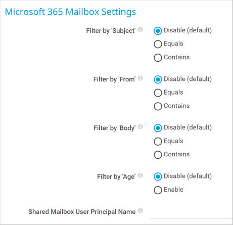 Microsoft 365 Mailbox Settings